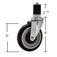 thumbnail image 4 of BK Resources Equipment Caster Kit for Work Tables, Set of 4, 5" Polyurethane Wheel 5SBR-RA-PLY-PS4, 4 of 4