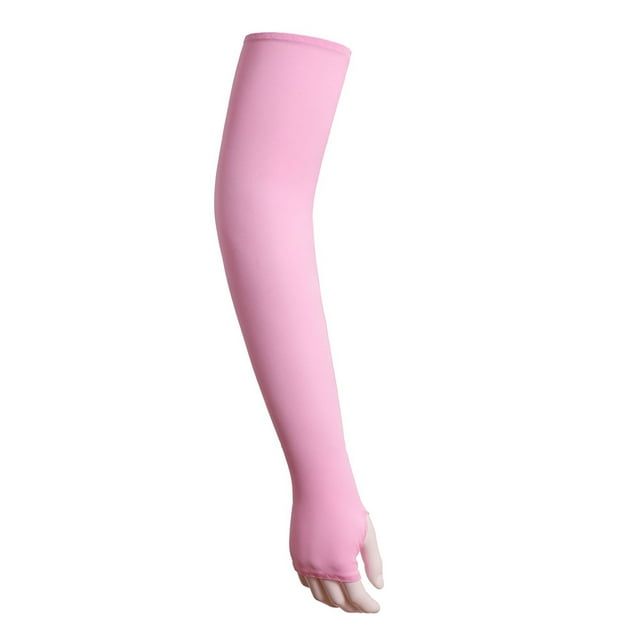Mangas ligeras Eigraketly para brazos unisex protección solar seda de hielo Ciclismo rosa