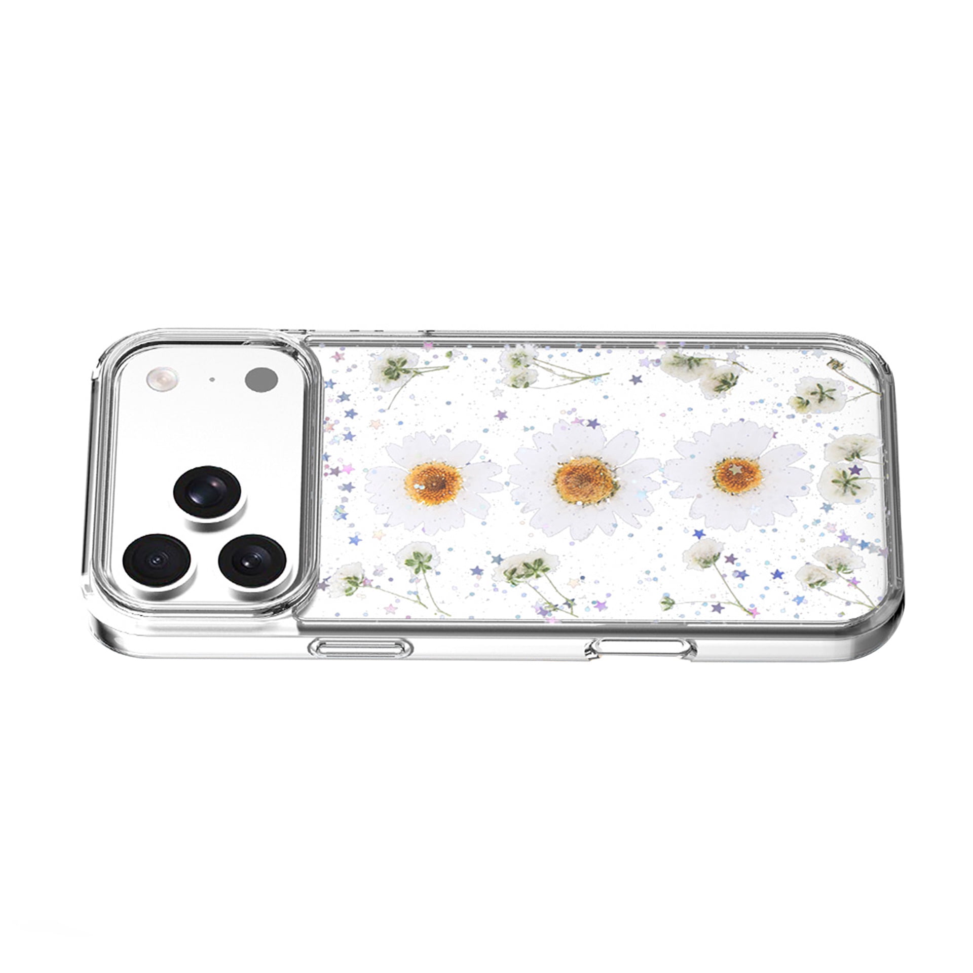 Infinite Bloom Aesthetic Case for iPhone 17 Pro - White Daisy