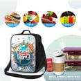 thumbnail image 4 of Honeii Travel Around The World Print Insulated Lunch Bag, Reusable Lunch Box for Adult, Leakproof Cooler Bag for Work Office Travel Picnic, 4 of 7