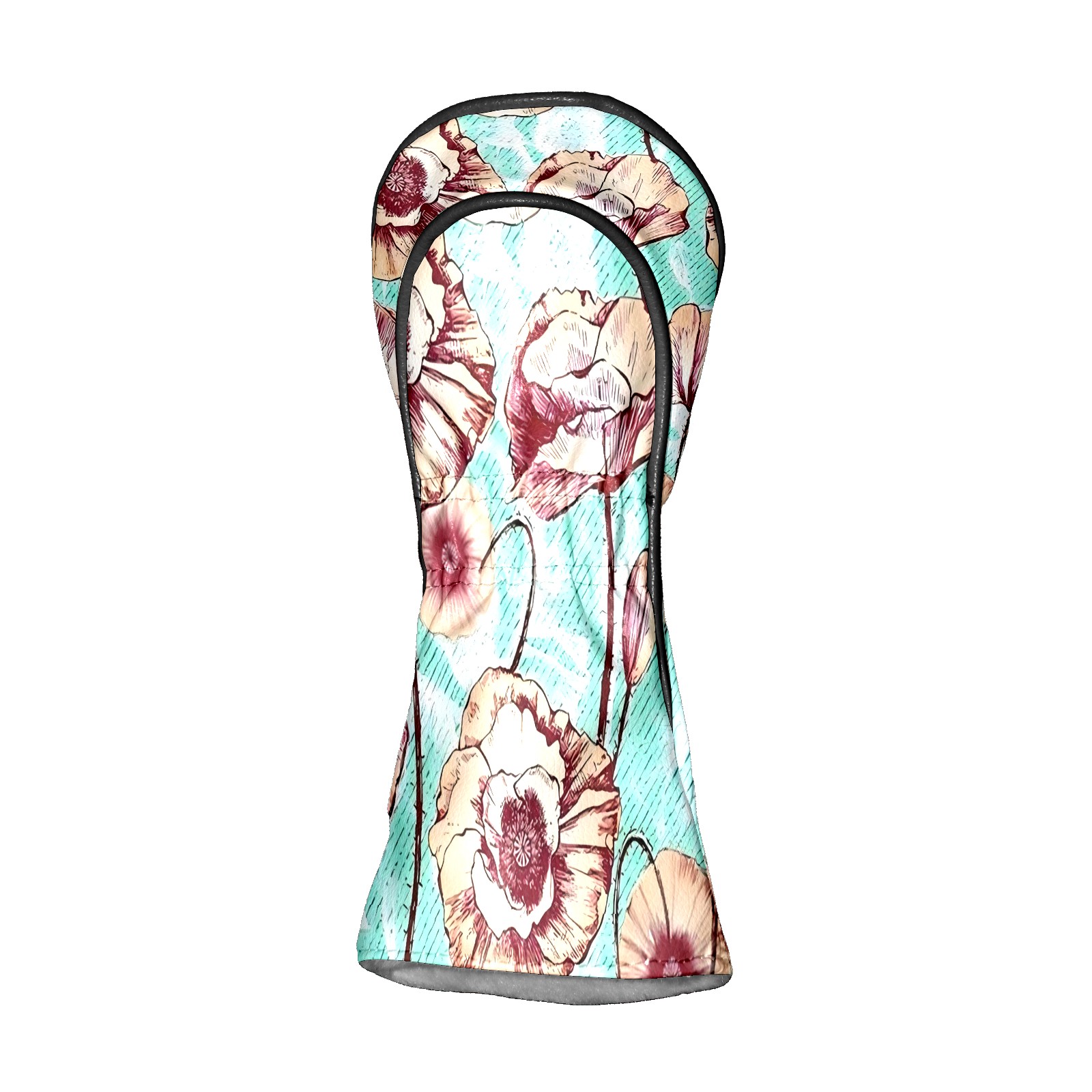 Golf Club Covers, Flower1 Premium PU Leather Driver Hybrid Putter Head Covers with Velvet Lining, Waterproof Golf Gifts for Men Women