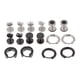 thumbnail image 4 of 8 Pares De Aretes Para Mujer Para Hombre Con Clip De Oreja Pendientes De Aro Piercings De Oreja Tono Plateado + Negro, 4 of 9