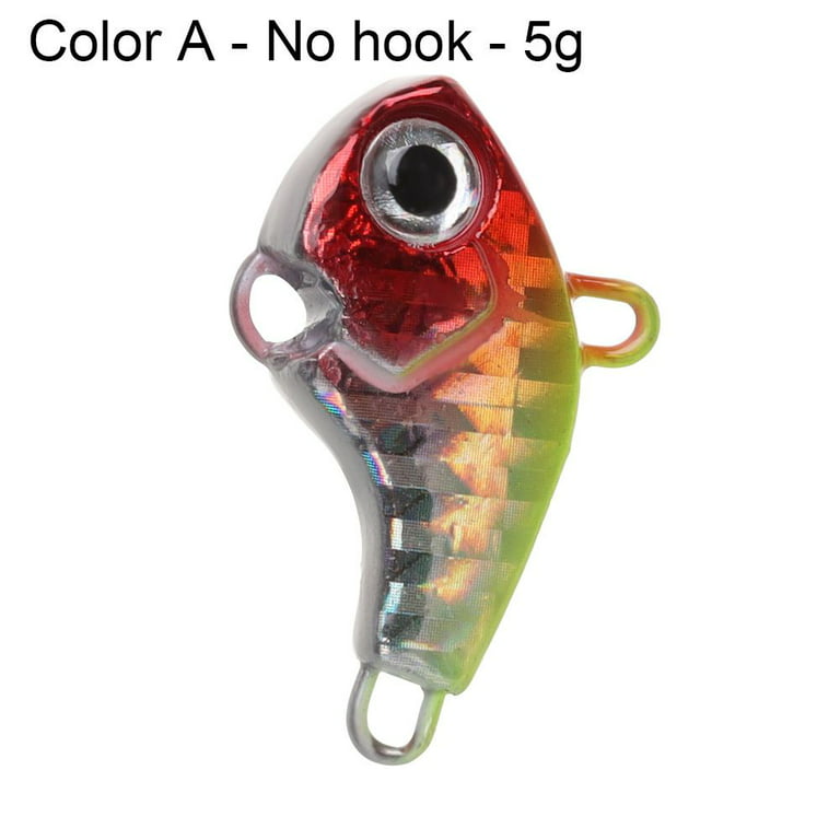 Sinking Sequin Spoon Metal Vibration Spinner Tackle Metal Fishing Bait VIB  Lure Treble Hook Wobblers Crankbaits COLOR A - NO HOOK - 5G 