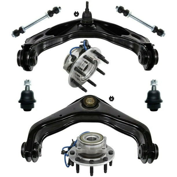8 Pc Suspension Kit Upper Control Arm with Ball Joints Wheel Hub