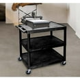 thumbnail image 4 of Home Office 3 Shelf Structural Foam Plastic Utility Cart - Black, 4 of 4