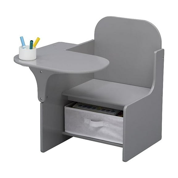 Delta Children Classic Chair Desk With Storage Bin, Grey