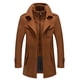 thumbnail image 1 of Abrigo de lana de invierno para hombre, abrigo de lana de cuello doble informal para hombre, 1 of 5