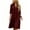 Red, variant on QUNYINEY Midi Dresses for Women Plus Size 3/4 Sleeve Casual A Line Shirt Dress Button Loose Fit Collared Solid Flowy Dresses
