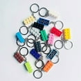 thumbnail image 2 of Pack Of 16 Key Rings, Building Block Key Chains, Plastic Key Rings,multiple Colours, 2 of 4