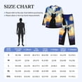 thumbnail image 3 of KLL Cat Under Starry Skies Sleepwear Mens Flannel Pajamas,Long Cotton Pj Set, 3 of 7