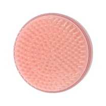 Unique Bargains 1 Pc Round Hair Shampoo Brush for Head Massage 3.15"x3.15"x2.95" Pink