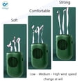 thumbnail image 5 of Deago Mini USB Fan, Portable Hands Free Hanging Neck Fan, Rechargeable Handheld Fan, 3 Speed Adjustable Battery Operated Personal Fan for Desk Outdoor Travel Office (Green), 5 of 10
