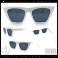 thumbnail image 2 of Womens Gothic Square Rectangle Cat Eye Plastic Fashion Sunglasses [White - Black], 2 of 8