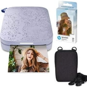 HP Sprocket 2x3 Portable Photo Printer, Bluetooth ZINK, Lilac, Case & 20 Sheets