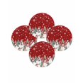 thumbnail image 7 of 15 Inch Round Placemats Set of 4, Red Christmas Non Slip Heat Insulation PP Table Mats, Snowman Snowflake Xmas Tree Winter Washable Place Mats for Kitchen Dining Party Table Decor, 7 of 7