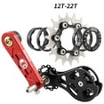 Bike Chain Tensioner Single Speed Flywheel Chain Double Guide Kit 15T