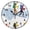 Black, variant on Winter Ski Adventure Wall Clock Modern Small Clock Black Hands for Office, Home, Bedroom,School 9.84in