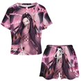 thumbnail image 3 of Demon Slayer Nezuko Women Pajamas Set Loungewear Sleepwear 2 Piece PJ Sets, 3 of 8