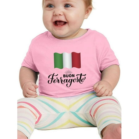 

Buon Ferragosto Italy Flag T-Shirt Infant -Image by Shutterstock 6 Months