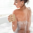 thumbnail image 2 of Unique Bargains 1 Pc Bath Brush Back Scrubber for Bathroom for Shower 5.39"x5.24"x1.57" Brown, 2 of 6