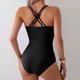 thumbnail image 3 of Traje de baño de una pieza para mujer, conjuntos de bikini para mujer, traje de baño bikini de tirantes sin espalda de color liso para mujer, conjunto de bikini de malla para mujer, traje de baño de n, 3 of 4