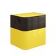 thumbnail image 1 of Bolsa de almacenamiento de gran capacidad con tapa | Organizador plegable de tela no tejida de 90 l para ropa, ropa de cama y juguetes | Diseño negro y amarillo, 1 of 6