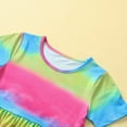 thumbnail image 4 of Penkiiy Toddler Baby Kids Girls Tie Dyed Dress Princess Dresses Casual Clothes Toddler Girls Clothes 9-10 Years Hot 2023 Summer Deal, 4 of 8