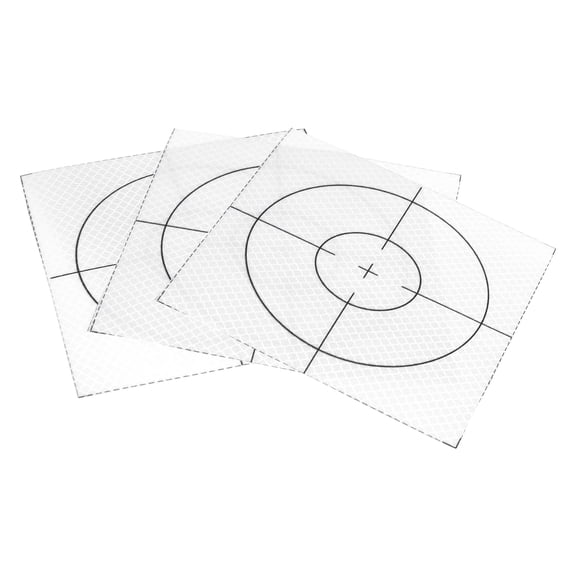 Uxcell 3pcs Survey Reflector Sheet 150x150mm Self-Adhesive Survey Target Mark Silver