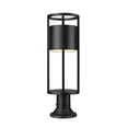 thumbnail image 4 of 8W 1 Led Outdoor Pier Mount Light With Round Base In Modern Style-23.75 Inches Tall And 7.25 Inches Wide Z-Lite 517Phm-553Pm-Bk-Led, 4 of 7