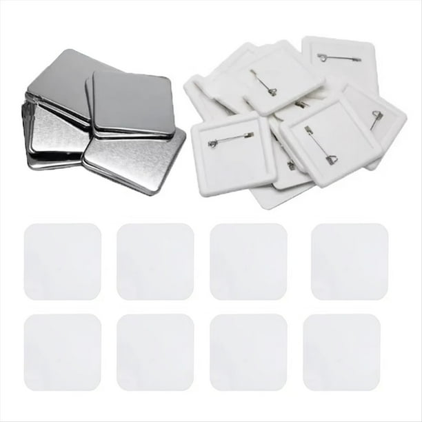 Material para Insignias Cuadradas de Botón DIY en de 50 X 50 mm, Imanes para Refrigerador, Piezas para Hacer Botones para el Hogar y la Oficina.
