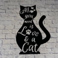 thumbnail image 3 of Handmadetneonsign All You Need is Love Cat Metal Wall Art Light, Cat Metal Sign Wall Decor, Cat Metal Decor, 3 of 5