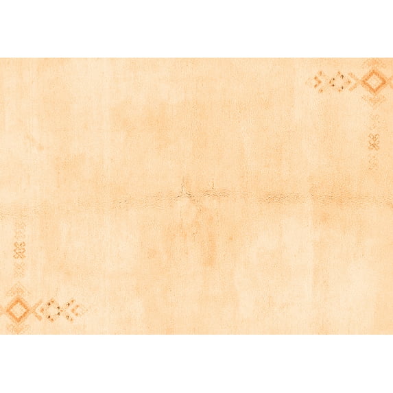Ahgly Company Indoor Rectangle Solid Orange Modern Area Rugs, 8' x 10'