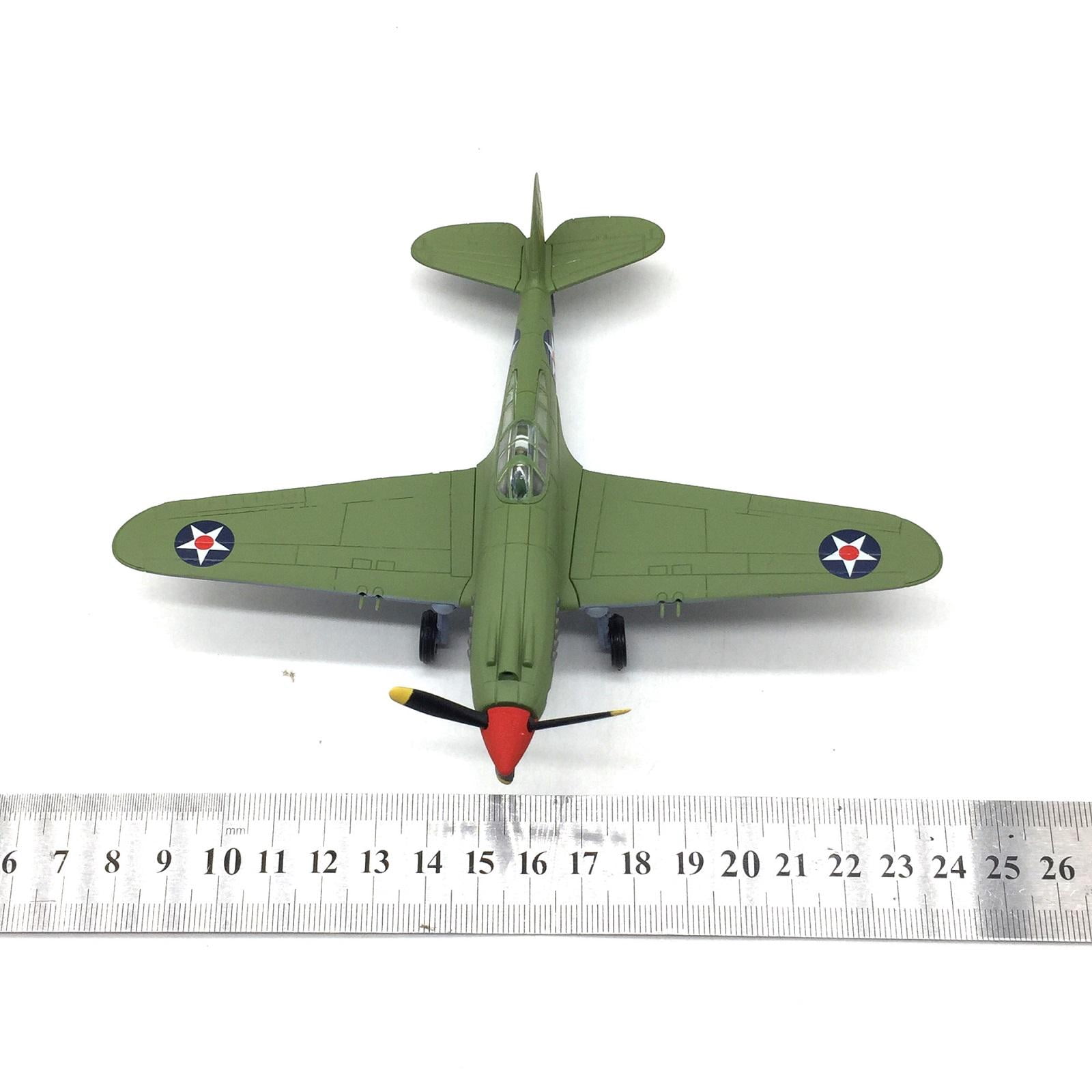 Green 1/72 Scale P-40 Fighter Alloy Aircraft Model for Home Decoration and Aviation Collectibles