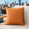 thumbnail image 5 of Throw Pillow Cover,Soft Washable Zipper Hidden Closure for Sofa Couch Decoration Bedroom Bed Accent Living‑Room Home Styling 18x18 Inch,Orange, 5 of 5