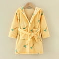 thumbnail image 2 of Dagaeig Flannel Toddler Kids Robe Baby Boys Girls Cartoon Bathrobes Hooded Warm Flannel Night Robe Sleepwear Pajamas Pjs Homewear for 2-7 Years 5-6 Years, 2 of 4