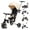 Beige, variant on XJD Multifunctional 9-in-1 Baby Tricycle Stroller – Foldable Lightweight Toddler Ride-On, Convertible Push Trike with Safety Harness for Ages 1-5, Black