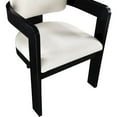 thumbnail image 4 of Meridian Furniture Sacha Cream Linen Textured Fabric Dining Chair (Set of 2), 4 of 9