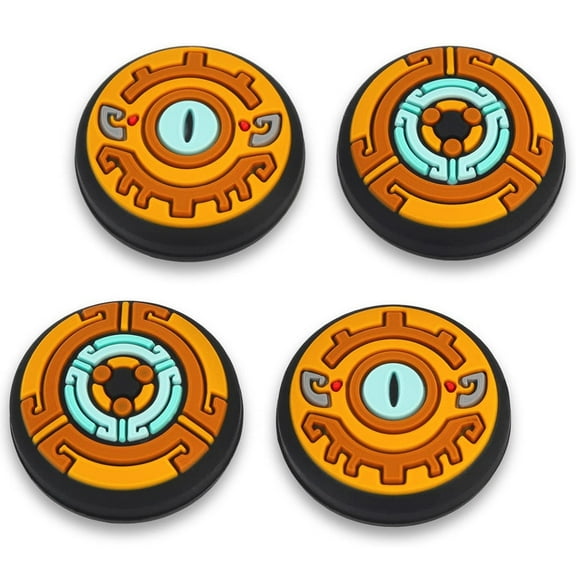 4PCS Cute Thumb Grip Caps for Nintendo Switch/Lite/OLED Silicone for Joycons 3D Analog Button Cover Ergonomic Joystick Keycap-Yellow