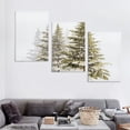 thumbnail image 4 of Nawypu  Framed Canvas Wall Art Print Vintage Wooded Holiday Trees in Snow by Katie Pertiet 12''x16''X3 Panels, Sylvie Gold Frame - Medium, 4 of 4