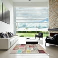 thumbnail image 6 of Ahgly Company Indoor Rectangle Contemporary Dark Almond Brown Patchwork Area Rugs, 2' x 5', 6 of 6