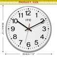 thumbnail image 7 of Infinity Instruments Prosaic, Traditional Wall Clock, 12-inch Display, Silver, 7 of 7