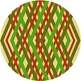 thumbnail image 1 of Ahgly Company Machine Washable Indoor Round Transitional YellowGreen Area Rugs, 3' Round, 1 of 7