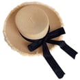 thumbnail image 4 of Fascinators Hats for Women Tea Party Easter Summer Wide Brim Sun Hat for Women Men Breathable Straw Beach Hat Casual Outdoor Sunshade Cap, 4 of 4