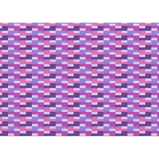 Ahgly Company Machine Washable Indoor Rectangle Transitional Bright Lilac Purple Area Rugs, 7' x 10'