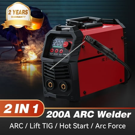 ARCCAPTAIN 200A Stick Welder, 110V/220V ARC/Lift TIG Welder Machine Portable with Synergic Control