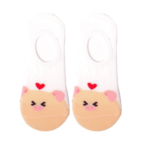 JGTDBPO Women Shortcylinder Cartoons Towel Bottom Socks Lnvisible Ship Socks