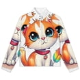 thumbnail image 4 of Jackets for Women Winter Coat Jackets Flannel Stand Collar Jacket(Cute Cat with Feathers,Size:S-4XL), 4 of 7
