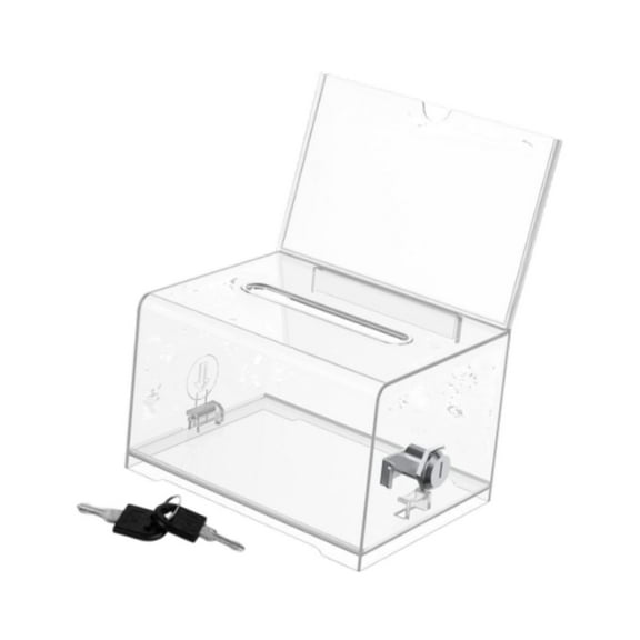 APLVFFZH Business Card Collection Box Acrylic Donation Case Minimalist Multipurpose Large Transparent