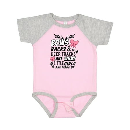 

Inktastic Hunting Season Bows Racks & Deer Tracks Gift Baby Girl Bodysuit