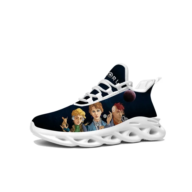 Zapatillas deportivas RimWorld con diseño de dibujos animados para hombre, mujer y adolescente, de alta calidad, a la moda, hechas a medida, con cordones.